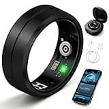 STILEFIX Smart Ring for Women Men, All-New Matte Scratch-Resistant Design, Health & Fitness Tracker for Heart Rate, Blood Oxygen, Stress, Sleep and Steps, IP68 Waterproof, No App Fee, Black 10