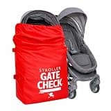 J.L. Childress Gate Check Bag for Single & Some Double Strollers - Travel Bag for Airplane, Fits Most Standard Baby Strollers, Airport Accessories for Gate Check, Flying Essentials - Red