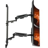 17-40" Dual Monitor Wall Mount - Fits Most Screens, Gas Spring Arms Hold 26.4 lbs Each, 31.5 Inch Extra Long Pole for Wide Height Adjustment, Full Motion, VESA 75x75/100x100, Black