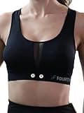 Frontier HRM Sports Bra Compatible with Frontier X2 Polar Garmin Tickr Wahoo Coospo- Heart Rate Monitor Sports Bra (Black, Small)