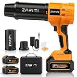 ZARIMI 990,000 RPM Cordless Leaf Blower, Electric Handheld Snow Blowers with 2 Batteries & Charger, Lightweight for Patio, Lawn, Yard, Deck Cleaning