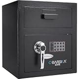 Safe Box with Key for Home, Money Safes with Code Lockbox, Small Lock Box for Cash and Documents, Gun Safe for Handgun, Fireproof Safe,A-1