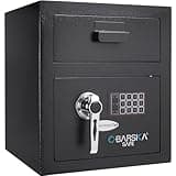 Safe Box with Key for Home, Money Safes with Code Lockbox, Small Lock Box for Cash and Documents, Gun Safe for Handgun, Fireproof Safe,A-1