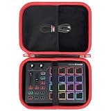 Hard EVA Carrying Case for Donner MIDI Pad Beat Maker Machine Professional Drum Machine, Portable Travel Protective Storage Box With Handle Mesh Pocket (Case Only)