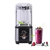 Commercial Smoothie Blender with Quiet Shield, 2L Food Safe Pitcher, Fast Ice Crusher, Self-Cleaning, Heavy-Duty Design