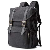 BAGSMART Camera Backpack, Large DSLR/SLR Waterproof Photography Bag Fit up to 15" Laptop with Tripod Holder, Waist Belt and Rain Cover, Black