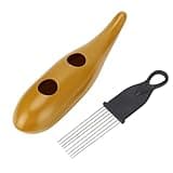Glomora Fish Shape Latin Instrument with Scraper ABS Guiro Percussion Instrument for Musical Training and Band Accompaniment