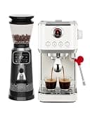 Tuni E2 Gen3 Espresso Machine with G2 70 Grinding Settings Conical Burr Coffee Grinder (Black) Combo Set