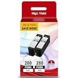 280XXL PGBK Ink cartridge Replacement for Canon 280 PGI-280 PGI 280 ink Tank Compatible with Canon Printer PIXMA TR8620a TS9520 TS6220 TS702a TR8622a TR8600 TR8520 TR7520 TS9120 TR8622 Printer(2 Pack)