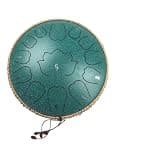Steel Tongue Drum, 12 Inch Tongue Drum 13 Tones Sound Healing Energy Drums Professional Percussion(Starry Sky Green)