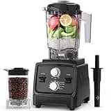 Blenders For Kitchen With 1800W Motor, 68Oz. Extra Large Capacity, 2-in-1 Blender & Grinder Combo, BPA-Free Countertop Professional Blender For Smoothies, Ice Crush, Frozen Drinks, Black