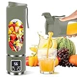 EASYSPEED Portable Blender Electric USB-C, 500ML Personal Juicer for Shakes, 1500mAh Rechargeable, 12 Blades,BPA Free, 18oz Small Blender with Leakproof Lid & Sip Spout, Mixing, Compact,Green