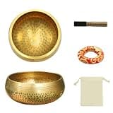 Tibetan Singing Bowls 3.35 Inch Hammered Meditation Singing Bowl For Healing Prayer Yoga With Mallet Cushion And Gunny Bag