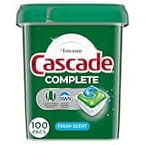 Cascade Complete Dishwasher Pods, Dishwasher Detergent, Dish Detergent Tab Tablets, Fresh, 103 Count (packaging may vary)