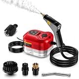 Choimixs Steam Cleaner, 2500W High Temperature Pressurized Steamer with 6 Adjustable Levels - Portable Multi-Surface Steam Cleaning Machine for Kitchen, Bathroom, Furniture (Red)