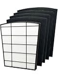 Airloria Replacement Filter Set Compatible with Live-Pure Bali Series LP550TH LP550THP Air Purifier, Includes 1 HEPA Filter + 4 Pre-Filters, 5-Piece Filter Kit
