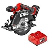 SKIL PWR CORE 20 Brushless 20V 6-1/2-Inch Cordless Compact Circular Saw Kit for Wood Cutting, Includes 2.0Ah Battery and Charger - CR6413B-11