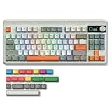 Womier M87 75% Mechanical Keyboard with TFT Smart Display & Knob, Gasket Mount Tri-Mode Wireless Bluetooth/2.4G, Hot-Swappable Linear Switches, PBT Keycaps RGB Gaming Keyboard for Mac & Win (Carbon)