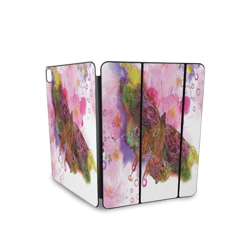 Glossy Glitter Skin Compatible with Apple Smart Folio for iPad Pro 13-inch (M4/M5) 2025 - Hippie Butterfly - Premium 3M Vinyl Protective Decal Cover | Crafted in The USA by MightySkins