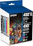 High Yield Epson 410 Ink Cartridges (5 Pack, Black, Cyan, Magenta, Yellow, Photo Black) by Toner Kingdom