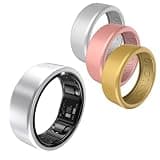 QALO QRNT Smart Ring & 5-Pack Silicone Cover Bundle -Titanium Fitness Tracker for Sleep, HRV, SpO2 & Wellness -Waterproof Snug Fit Size 12 - No Subscription - Gold, Rose Gold & Silver Protection Skins