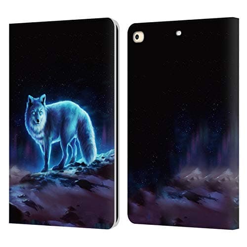 Head Case Designs Officially Licensed Jonas JoJoesArt Jödicke Ice Fox Wildlife Leather Wallet Case Compatible with Apple iPad 9.7 2017 / iPad 9.7 2018