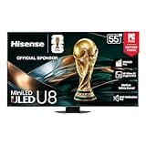 Hisense 55" U8 Series ULED Mini-LED 4K UHD Smart Google TV (55U8QG) - QLED, Native 165Hz, VRR 288, Up to LD5600, 5000 Nits, HDR10+, Dolby Vision IQ · Atmos, IMAX Enhanced, 4.1.2 Ch Audio