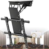 Motorised TV Bracket with Remote Control, 0-85° Angle Adjustment, Ceiling Mount for 50-90 Inch Screens, Supports TVs Up to 80kg, Easy Installation