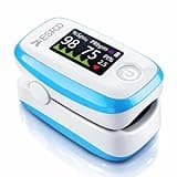Pulse Oximeter Fingertip, Blue, Oxygen Monitor Fingertip with TFT Display, SpO2 and Heart Rate Measurement Device