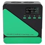 Omquot MPPT Solar Charge Controller, Efficient LCD Display for Off Grid Solar System 12V 24V Auto with Dual USB Port (30A)
