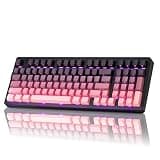 ZORNHER ZH980 Mechanical Keyboard Wireless,95% Pink Creamy Keyboard with Number Pad,Gaming Keyboard with Number Pad,Lighted Up PBT Keycaps,Creamy Sounding Linear Switches,Full Size