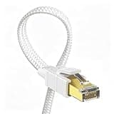 Orbram Cat 8 Ethernet Cable 6ft2Pack Nylon Braided Bundle with Cat 8 Ethernet Cable 6ft2Pack White