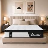 DANNASI 12 Inch Queen Hybrid Mattress, Medium Firm Individually Wrapped Pocket Coils with Gel Memory Foam, Fiberglass Free Motion Isolation, CertiPUR-US Certified Support for Back & Side Sleepers