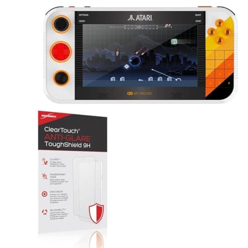 BoxWave Screen Protector Compatible With My Arcade Atari Gamestation Go (7 in) - ClearTouch Anti-Glare ToughShield 9H (2-Pack), Anti-Glare 9H Tough Flexible Film Screen Protector