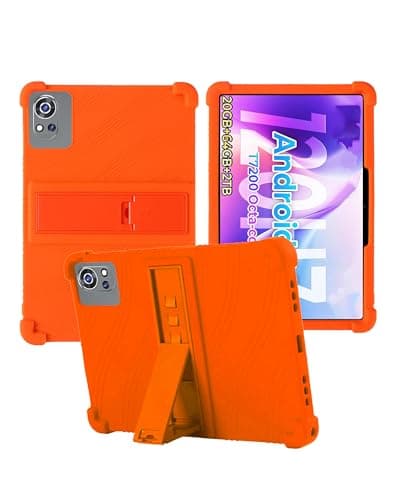 for HAOVM V5 Tablet Case,BOVUGAC Adjustable Stand Shockproof Easy Installation Slim and Lightweight Premium Silicone Protective Shell for HAOVM 10.1 inch V5 Tablet Case Cover.(Orange)