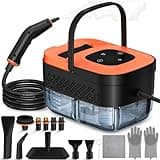 Steam Cleaner, Portable Steamer for Cleaning with 16pcs Accessories, 6-Level Adjustable and 15s Heat-Up, Handheld Steam Cleaner for Home, Tile, Dirt, Grout, Grease, Car Detailing