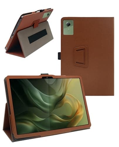 Case for Motorola Moto Pad 2026 11-Inch Tablet, Leather PU Cover with Hand Strap & Dual-Fold Stand, Shockproof Protective Case,Compatible with Moto Pad 2026 11" Android Tablet(Brown)