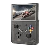 Omquot Handheld Retro Game Console Portable Game Console with 4.3 Inch 4K HD Screen for Gaming on the Traveling Foot Transparent Black Color (128G)
