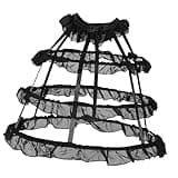 SOESFOUFU Women Bustle Petticoat Cage Dress Underskirt for Cosplay Waist Ruffled Design Vintage Style for Parties Events Elegant Charming Petticoat Skirt