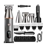 KNPSJJRHF Digital Multifunctional Hair Clipper Electric Oil Push Carving Nose