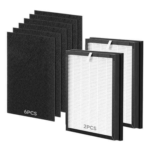 6 Pcs Pre-Filters & 2Pcs Filters,Compatible For Dhyala KJ03,Air Purifier
