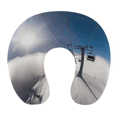 FekiLoot Ski Lift at Sunshine Travel Pillow,U Shaped Office Napping Pillow Support Neck and Head Comfortable Travel Neck Pillow U Shape Sleeping Essentials for Long Haul Flights