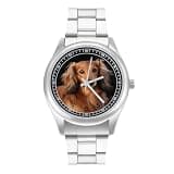 FodPand Mens Stainless Steel 3-Hand Analog Watch Easy Reader 40mm Dial