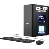 Lenovo IdeaCentre Tower Desktop Computer, 10-core Intel Ultra 5 225 Processor (Up to 4.9GHz), 16GB DDR5 RAM, 512GB Pcle SSD, Office 365 for The Web, HDMI+VGA, Wi-Fi 6E, Wired Keyboard & Mouse