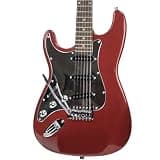 Sawtooth ES Alder Series Electric Guitar, Red Metallic w Mirrored Pickguard (Left)