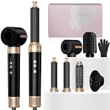 Atopskins 7 in 1 Hair Multi-Styler and Blow Dryer Brush Set, 110,000 RPM High Speed Hair Dryer with Auto-Wrap Curler, Straightener & Diffuser, Negative Ion Blowout Styling Tools for All Hair Types