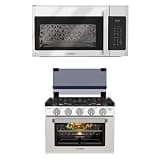 CAMPLUX 30"Convection OTR Microwave & 17" Classic RV Propane Range Bundle - Complete RV & Compact Kitchen Setup