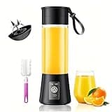 Personal Size Cordless Blender for Smoothies - Upgraded 13 Oz Mini Portable Blender USB Rechargeable with 380Ml BPA Free Juice Cup, Freshly Squeezed for Picnic Travel