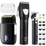 DAXXIN Hair Cutting Tool, Professional Cordless Beard Trimmer Electric Shavers, Mens Hair Clippers and Trimmer Kits
