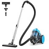 NEWBULIG Canister Vacuum Cleaners for Home, Bagless Vacuum Cleaner, Blue